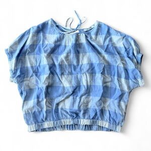 Madewell Gingham Tie-Back Top